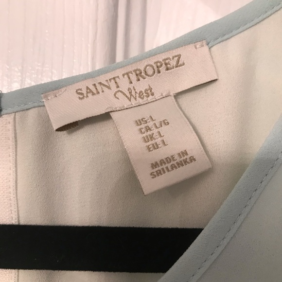 Saint tropez-Mint green sleeveless blouse - Picture 3 of 5